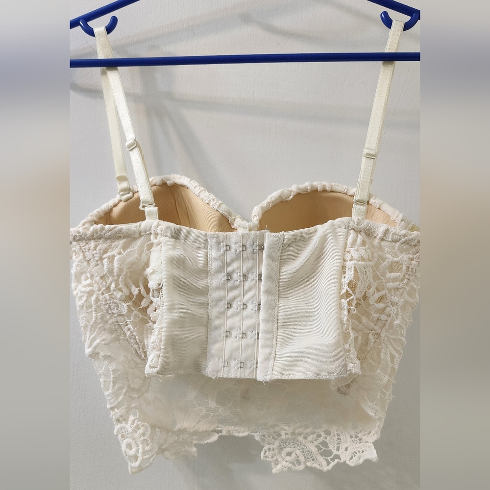 Cream Lace Bustier Top - Picture 7 of 7